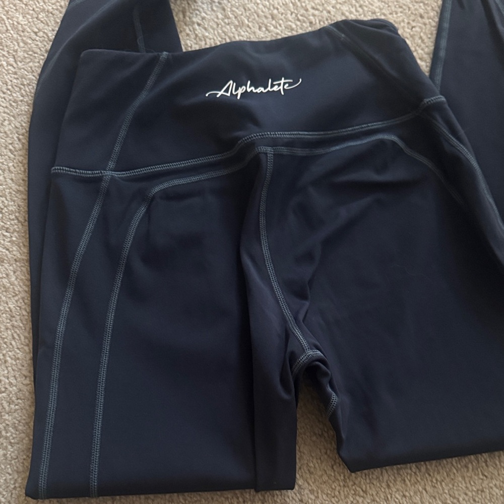 Alphalete Navy Blue Performance Leggings